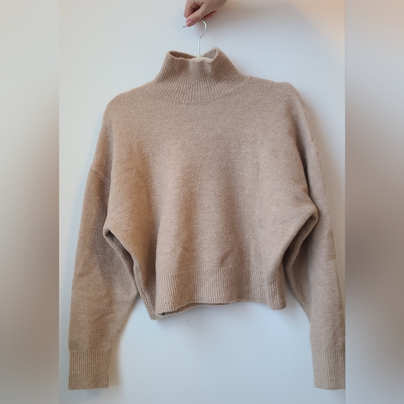 Zara Women's Small Beige Warm Turtleneck Sweater - Picture 2 of 9